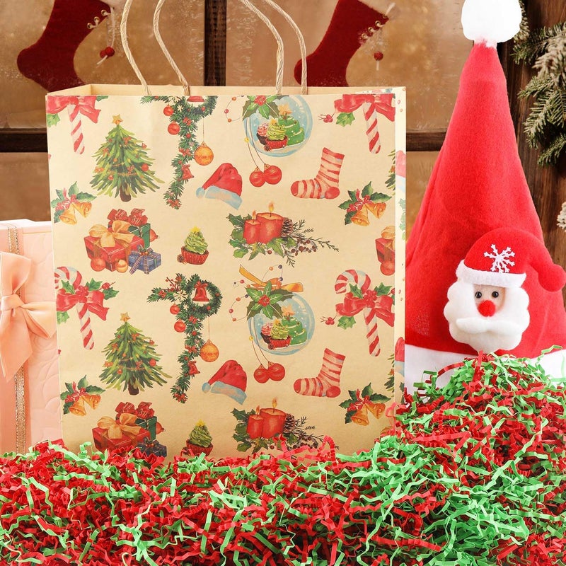 Caleihd 1/2 LB Crinkle Cut Paper Shredded Filler Paper for Gift Baskets Gift Box Confetti Paper Shreds Decoration Stuffing for Birthday, Weddings, Anniversaries, Christmas Wrapping Red&Green - Image 2